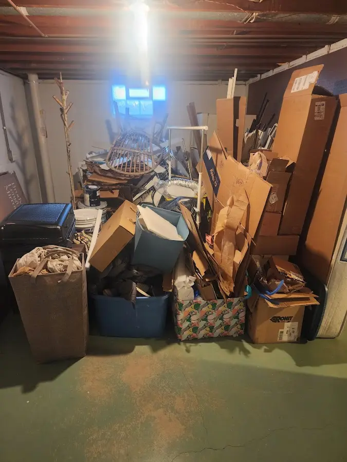 Roll-off dumpster container at job site for 20 Yard Dumpster Rental in Arbuckle